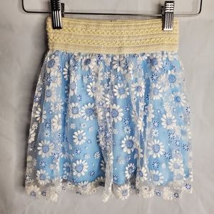 💜 Girl's Elsa &Emma Floral Skirt